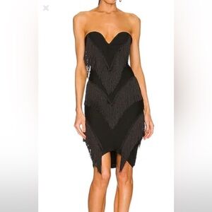 Elegant Black Fringe Dress